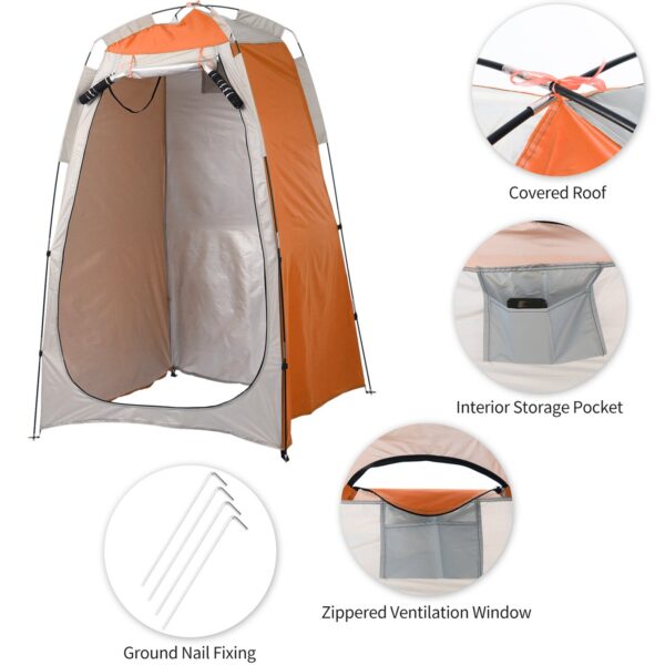 cefdddf01094346d Portable Beach Shower Toilet Changing Privacy Tent Sun Rain Shelter with Window Outdoor Camping Bathroom