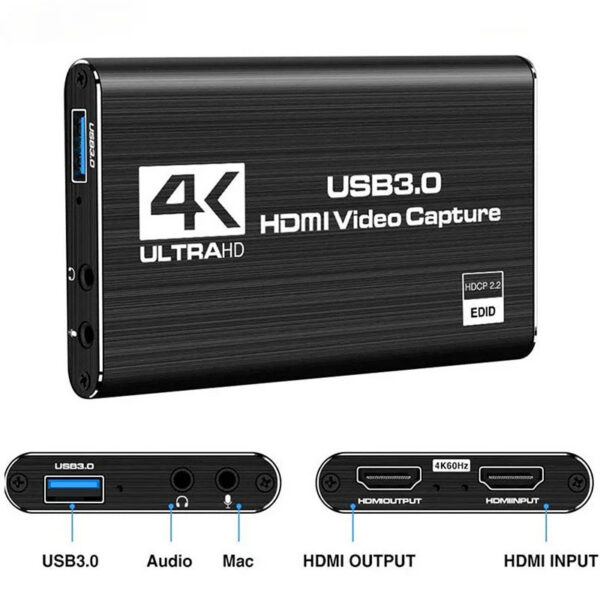 cf2885a4ebbdda50 HdTV Camera Recording Box4k 1080p 60fps Hd Video Capture Card - Compatible With Usb 3.0pc Live Streaming Grabber Recorder PS5