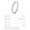 Modian Simple 925 Sterling Silver Texture Twisted Thin Stackable Small Finger Ring For Women Vintage Classic Fine Jewelry Gifts