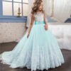 2024 New Teenager Bridesmaid Dress Kids Dresses for Girls Children Vintage Lace Princess Girl Party Wedding Evening Formal Gown