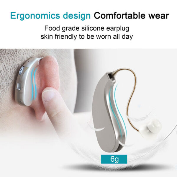 Rechargeable Aid Mini Adjustable Tone 2024 Best Sound Amplifier Portable Deaf Elderly RIC Hearing Aids