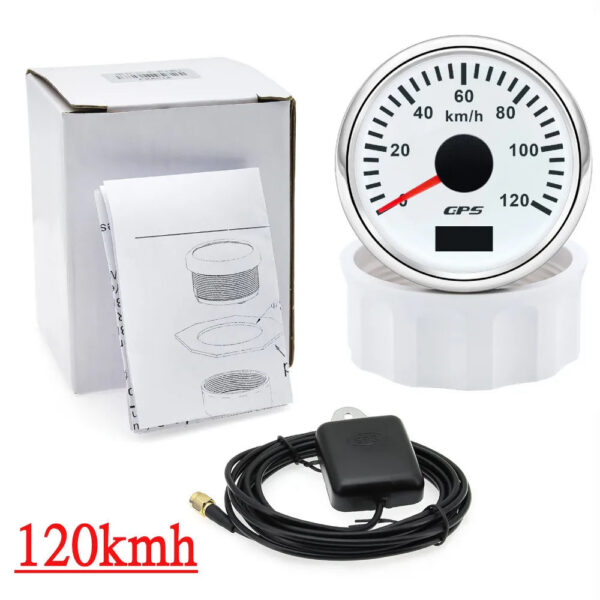 cf47546005dc5267 HD 52MM GPS Speedometer 30/60/80/120/200 Km/h Boat Car Truck Speed Gauge Meter 7 Color Backlight With GPS Antenna 9-32V