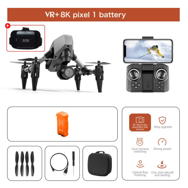 cf4b3f22865eec15 New XD1 Mini Drone Professional 8K Dual Camera 5G GPS WIFI Height Maintaining Four Sides Obstacle Avoidance RC Quadcopter Toys