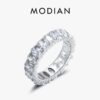 cf55309b4a4e97d4 Modian New 100% 925 Sterling Silver Classic Oval Sparkling Finger Ring For Women Luxury AAAAA CZ Wedding Engagement Fine Jewelry