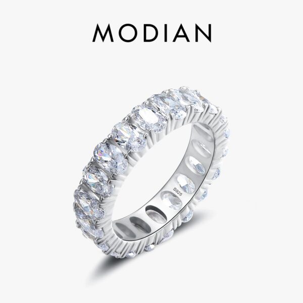 cf55309b4a4e97d4 Modian New 100% 925 Sterling Silver Classic Oval Sparkling Finger Ring For Women Luxury AAAAA CZ Wedding Engagement Fine Jewelry
