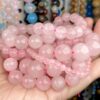 1 Strand 45pcs Natural Stone Rose Quartz Tiger Eye Black Obsidian Beads For Jewelry Making DIY Bracelet Necklace