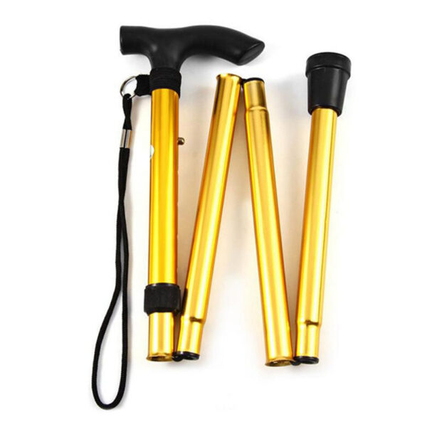 cf64cacd74036448 Hiking Camping Mountaineering Walking Stick Telescopic Baton Trekking Poles Folding Cane Crutches Pole Unisex