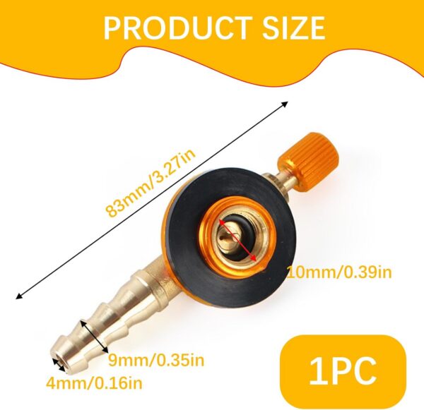 Camping Gas Refill Adapter, Switching Valve Camping Nozzle Bottle Convert Regulator Brass Gas Bottle Adaptor Adaptor Gas, Canister Refill Convertor for Outdoor Camping Gas Canister Accessories