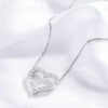 Smyoue 2CT Pass Tested Moissanite Heart Necklace for Women S Sier Plated Platinum Simulated Diamonds Pendant Birthday Gift