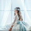 Flower Girl Dresses For Wedding Floral Appliques Long Princess First Communion Gowns With Feathers