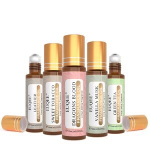 cf9eda7d276b424f EUQEE 10ml Men's Roll-on Fragrance Oil For Car Diffuser Aromatherapy Green Tea Leather Amber Romance Aroma Essential Oils
