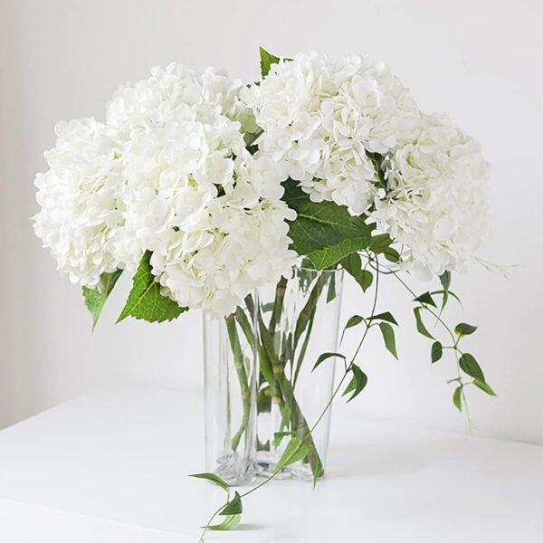 cfa46fc1ed654188 3PCS 22 inch Lifelike Artificial Hydrangea Large Real Touch Flowers Artificial Flowers Dry Flowers Outdoor Wedding Christmas Office Family Party Living Room Table Decoration (White)