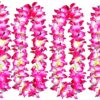 cfadd4560833e6e3 Hawaiian Hula Leis Dance Garland Artificial Flowers Neck Loop for Luau Party Costumes (Pink)