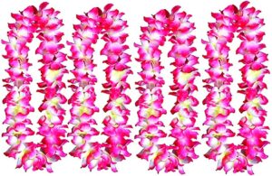 cfadd4560833e6e3 Hawaiian Hula Leis Dance Garland Artificial Flowers Neck Loop for Luau Party Costumes (Pink)