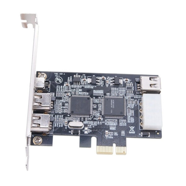 cfb67ebb9e5f7cd6 PCIe Firewire PCI-E 2A+1 Mini-A 1394A Video Capture Card VIA VT6308P Chip Support IEEE1394 400 Mbit 2+1 Port PHY