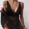cfbac0a8e9264ce9 Plus Size Womens Open Crotch Sleepwear Lace Transparent Lingerie Sleepdress Ladies Nightwear Sexy Underwear