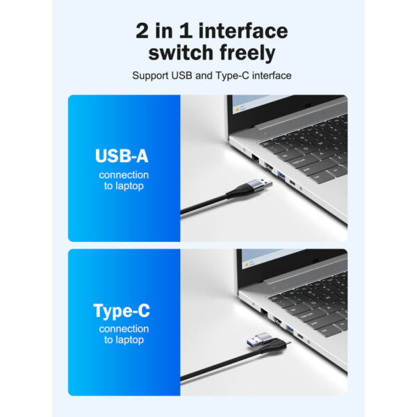 Lemorele AC05 Capture Card 1080p60Hz to USB/USB-C HDMI Video Grabber for Computer Camera Live Stream Record Meeting