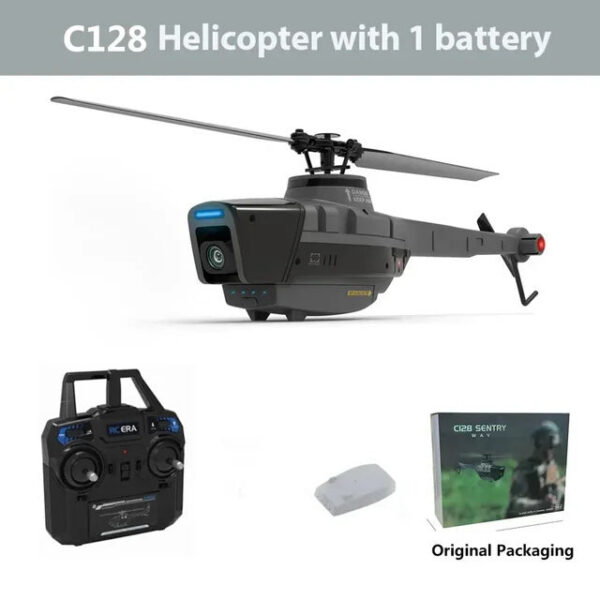 Black Hornet C128 Helicopter 4 Propellers 1080P Camera 6 Axis Electronic Gyroscope Air Pressure for Height Vs C186 RC Drone