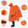 cfdf3caa4a0c5c4a Outdoor 3 In 1 Raincoat Hooded Sleeve Waterproof Rain Poncho Motorcycle Rain Cover Camping Hiking Travel Portable Rainwear Tent