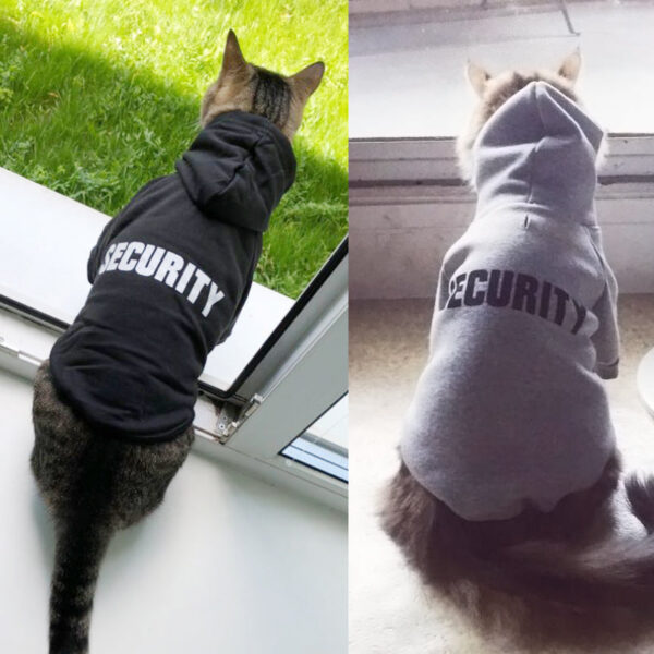 Security Clothes Cat Coats Jacket Hoodies Cats Outfit Warm Clothing Rabbit Animals Pet Costume For Small Dogs