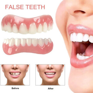 Silicone Upper And Lower Veneer Comfortable Denture Whitening Concealer Temporary False Teeth