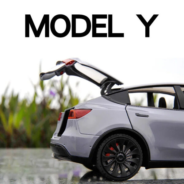 d02fabbbf5e76cc7 1:24 Tesla Y 3 S Metal Alloy Diecast Model Sound And Light Children's Toy Collectibles Birthday Gifts