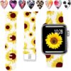 Laffav Compatible with Apple Watch Band 41mm 40mm 38mm iWatch Series 9 & Ultra 2 & SE & Ultra & Series 8/7/6/5/4/3/2/1 for Women Men, Colorful Jellyfish, M/L