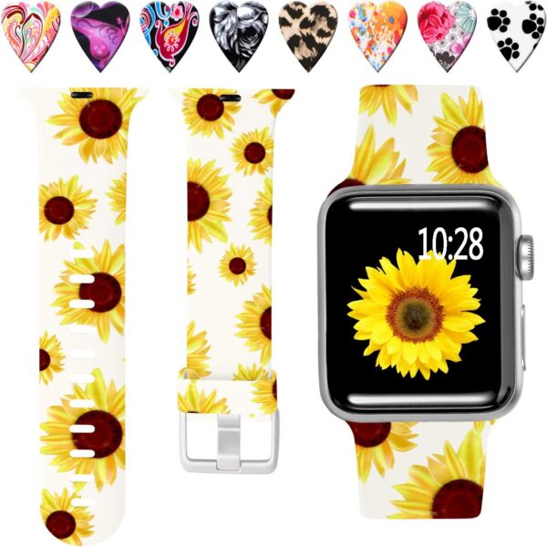 Laffav Compatible with Apple Watch Band 41mm 40mm 38mm iWatch Series 9 & Ultra 2 & SE & Ultra & Series 8/7/6/5/4/3/2/1 for Women Men, Colorful Jellyfish, M/L