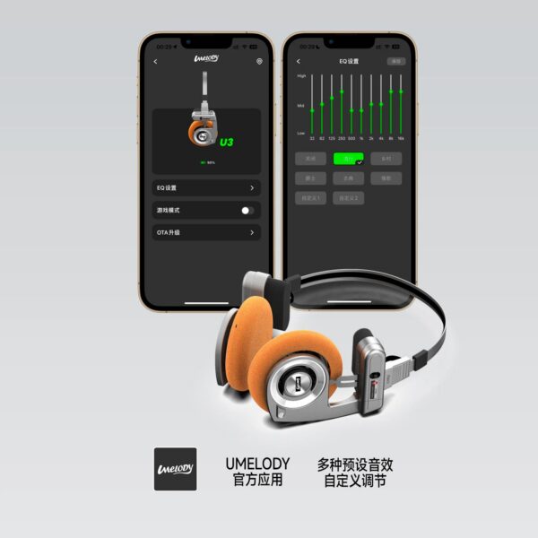 d03fcacbaf4a674e UMELODY U3 RETRO Headphones Wireless Bluetooth Headphones ON-Ear Headphones HIFI Wireless Foldable Noise Canceling Headphone