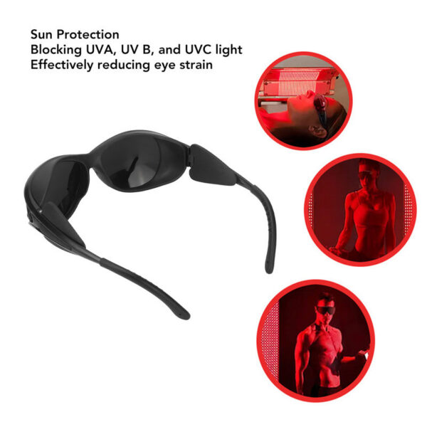 Red LED Infrared Light Protective Eyes Protection for Tanning Goggles UV Blocking IPL Laser Safety Glasses