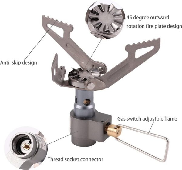 d0512e5429891e01 BRS 3000T Ultralight Backpacking Stove - Portable Pocket Titanium Camping Gas Burner - Only 26g With Extra Backup O-Ring