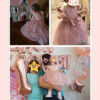 Baby for Wedding Party 1st Birthday Pink Princess Dress Kid Bridesmaids 1-5Y Cute Infant Girls Vestidos Elegant Gown