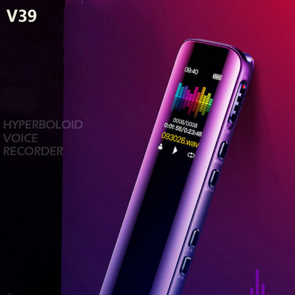 V39 Activated Portable MP3 Player Telephone Audio Recording Dual Arc Microphone Digital Voice Recorder Dictaphone