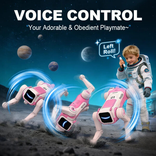 RC Mechanical Dog Intelligent AI RC Robot Dog Voice Command Programmable Singing Dancing Electronic Stunt Bionic Smart Robot Dog