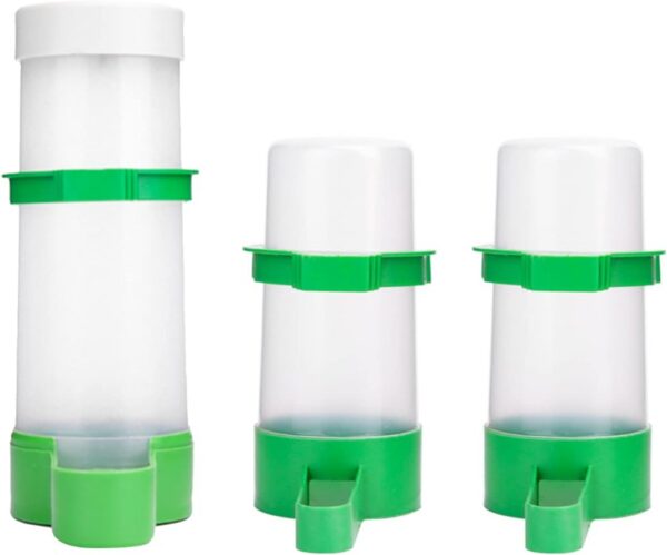 d078cfee615e1f8f Bird Feeder, Bird Water Dispenser for Cage, XISTEST 2PCS Automatic Bird Water Feeder with 1PCS Food Feeder for Cage Pet Parrot Budgie Lovebirds Cockatiel Automatic Bird Feeder (2pcs 60ml + 1pcs 150ml)