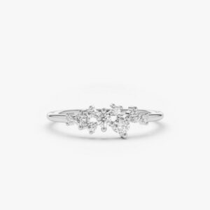d0828a4f4733cc5c Lnngy Sterling Sier Moissanite Wedding Bands for Women Round Brilliant Lab Diamond Cluster Ring Anillos Fine Jewelry