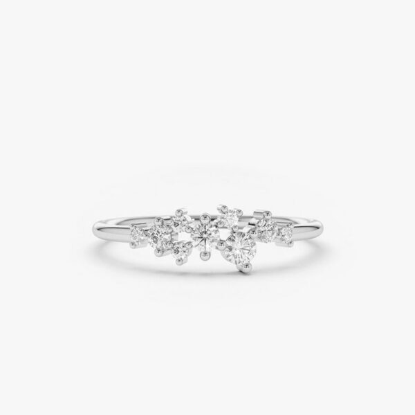 d0828a4f4733cc5c Lnngy Sterling Sier Moissanite Wedding Bands for Women Round Brilliant Lab Diamond Cluster Ring Anillos Fine Jewelry