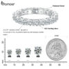 BAMOER Moissanite Full Eternity Band for Women Sterling Sier Diamond Wedding Engagement Ring
