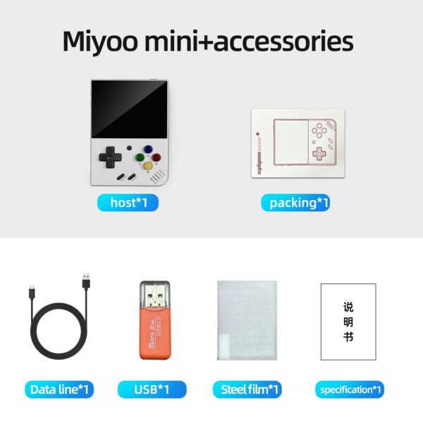 d0984fccc9be2931 MIYOO Mini Plus Portable Retro Handheld V2 Mini+ IPS Screen Classic Video Game Console Linux System Children's Gift