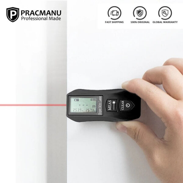 d0aadec5414648b6 Pracmanu 30M Digital Distance Meter High Precision Mini Laser Rangefinder USB Rechargeale Measurement Tool