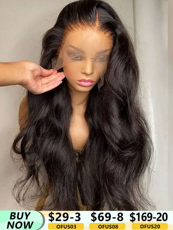 30Inch 13X4 13X6 Transparent Body Wave Front Wig Human Hair for Black Women Pre Plucked 360 Brazilian Lace Frontal Wigs