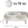 d0cf82bd45cfe4d4 Cat Food Bowls, Elevated Ceramics Dog Cat Bowls Stand with No-Spill Design,3 Adjustable Heights Anti Vomiting Cat Water Bowl,5 inches Raised Bowl for Medium and Small Size Dog Cats