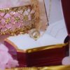 d0d684cb73026f49 Korea Fine Jewelry 14k Real Gold Plated Micro-inlaid Zircon Flashing Diamond Letter Necklace Clavicle Chain Necklaces for Woman