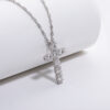 d0efb0509d291ae2 AnuJewel 4MM 2.1 Carat D Color Moissanite Diamond Cross Pendant Necklace Sterling Sier Gold Plated Customs Jewelry