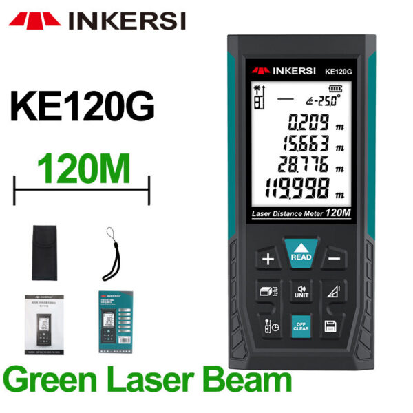 INKERSI Digital Tape Measure 40M Laser Rangefinder Accurate Distance Meter Construction Roulette Trena Lazer Range Finder