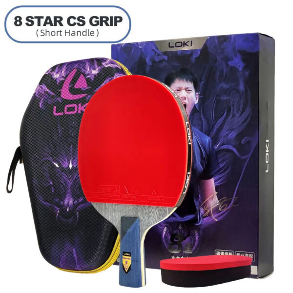 d0f62780797ce498 LOKI DRAGON Series Table Tennis Racket Professional Offensive Ping Pong Racket Paddle Bat 5 Wood 2 Carbon 6/7/8/9/10 Stars
