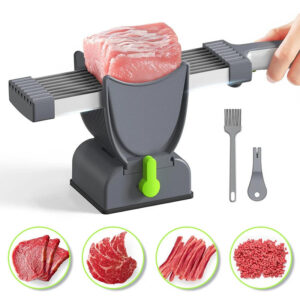 d10034072984a020 Meat Slicer Thickness Adjustable 2 or 4 mm Stainless Steel Manual Meat Cutter Cleaver Kitchen Knife Jerky Slicer Suit
