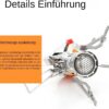 Rucksack- Und Campingkocher,Campingkocher Rucksackkocher | Rucksackkocher Tragbarer Faltbarer Campingkocher,Piezo-Zündungs-Kochausrüstung, Winddichter Wanderkocher Für Den Außenbereich