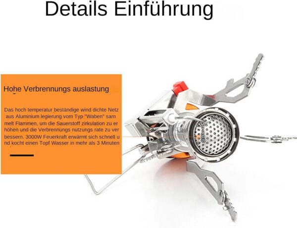 Rucksack- Und Campingkocher,Campingkocher Rucksackkocher | Rucksackkocher Tragbarer Faltbarer Campingkocher,Piezo-Zündungs-Kochausrüstung, Winddichter Wanderkocher Für Den Außenbereich