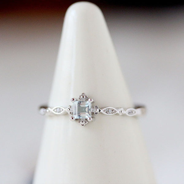 d11c69b93eca099d Fashion Minimalist Stacking Wedding Thin for Women Sterling Sier Filled Small Light Blue Topaz Eternity Rings mujer